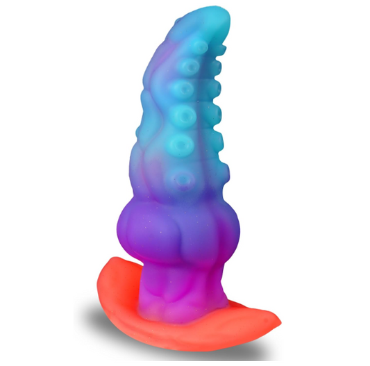 Bart 6.50 in Large Butt Plug Luminous Tentacle Dildo - ADST