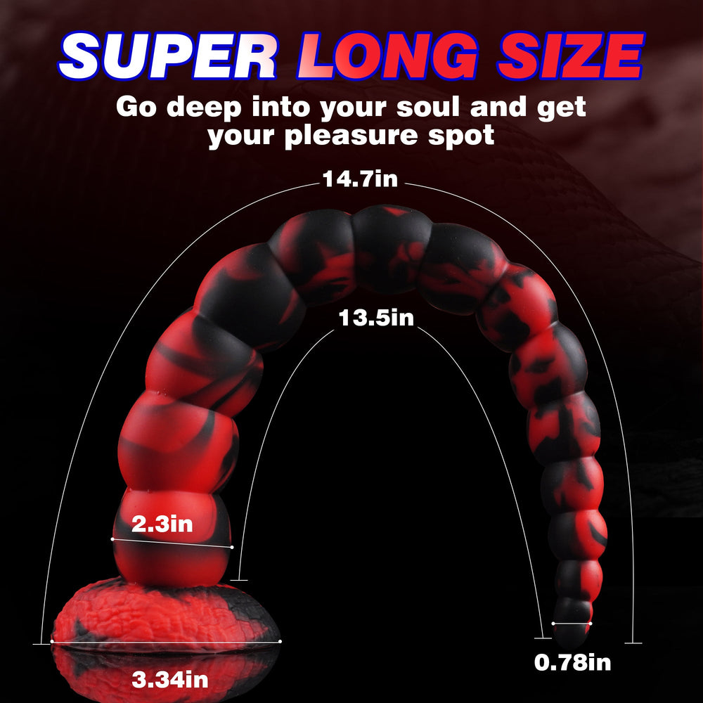 Kamanda 14.7“ Long Tentacle Dildo With Anal Beads - ADST