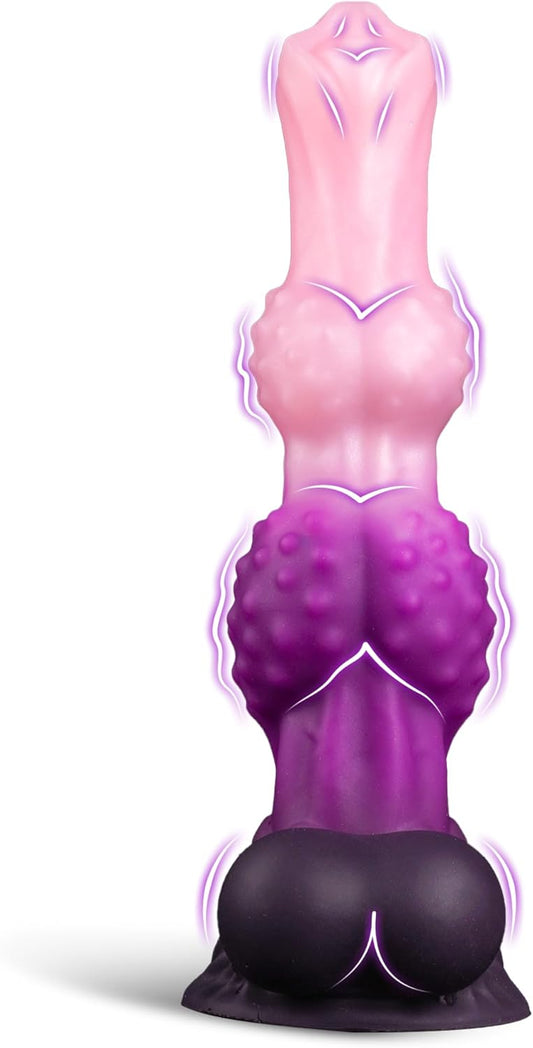 Leon 9.9" Dog Knot Dildo Huge Fantasy Dildo With Strong Suction Cup - ADST