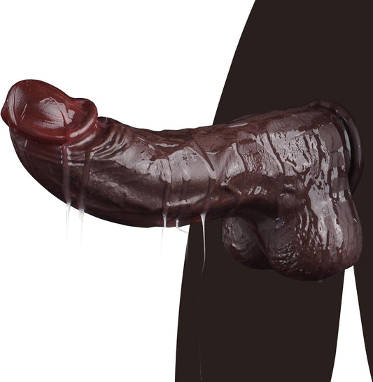 Jerry 2.61'' Diameter Huge Thick Dildo Realistic Big Black Dildo - ADST