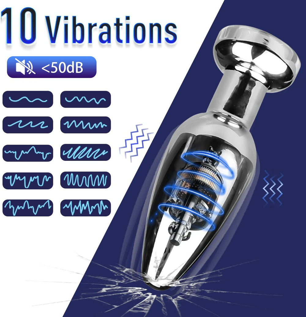 Aaron Anal Vibrator & Butt Plug With 10 Vibration Modes - ADST