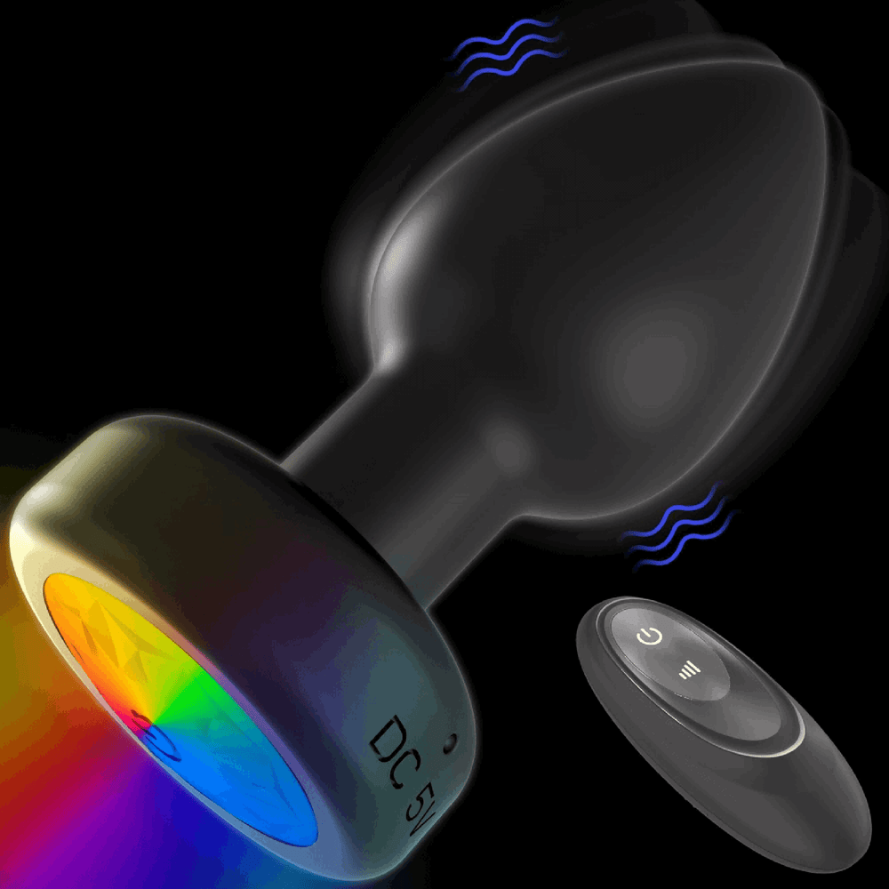 Illusion 3.54'' Butt Plug Anal Vibrator With 7 Powerful Vibration Modes - ADST