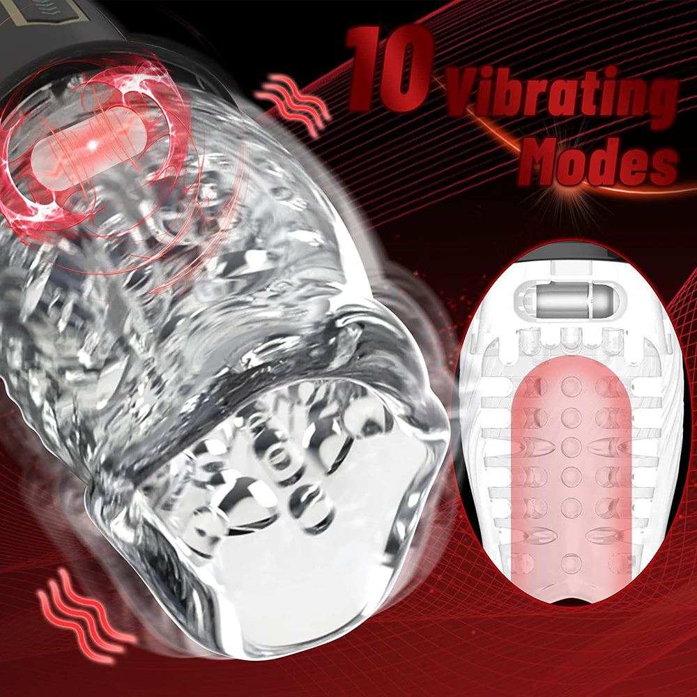 Rocket - Automatic Male Masturbator Blowjob Toy With 5 Rotation Speeds & 10 Vibration Modes - ADST