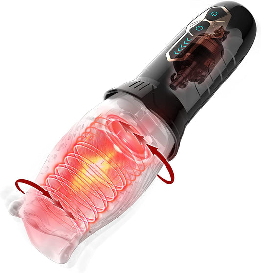 Rocket - Automatic Male Masturbator Blowjob Toy With 5 Rotation Speeds & 10 Vibration Modes - ADST