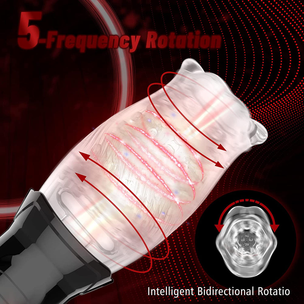 Rocket - Automatic Male Masturbator Blowjob Toy With 5 Rotation Speeds & 10 Vibration Modes - ADST