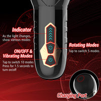 Rocket - Automatic Male Masturbator Blowjob Toy With 5 Rotation Speeds & 10 Vibration Modes - ADST